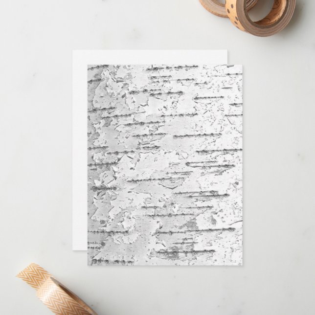 Tarjeta de nota de la corteza Birch (Anverso/Reverso In Situ)