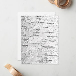 Tarjeta de nota de la corteza Birch