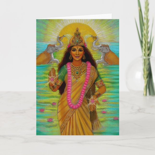 Tarjeta de nota de la diosa Lakshmi (Anverso)