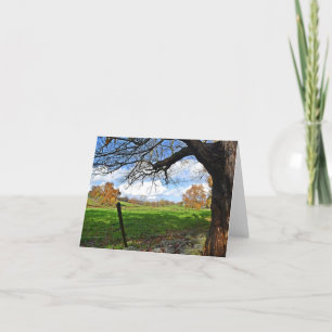 Tarjeta de nota de la escena del pasto