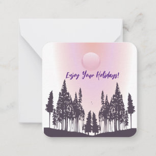 Tarjeta de nota de la escena natural