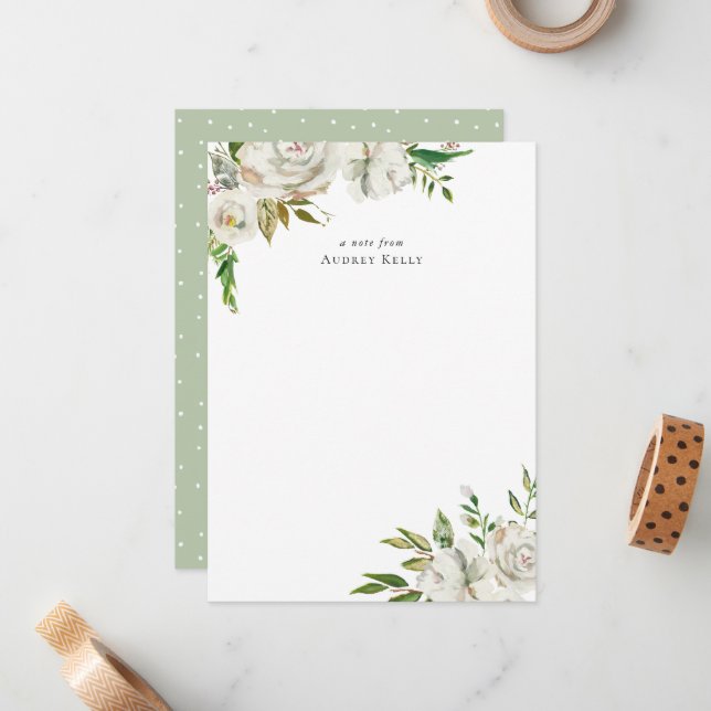 Tarjeta de nota de la estación de monograma de la  (Anverso/Reverso In Situ)