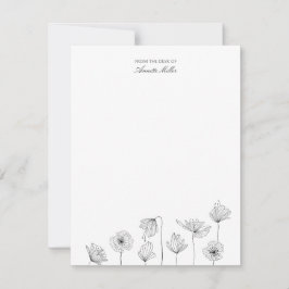 Tarjeta de nota de la estacionería personalizada c