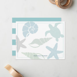 Tarjeta de nota de la estatua rosa del faro