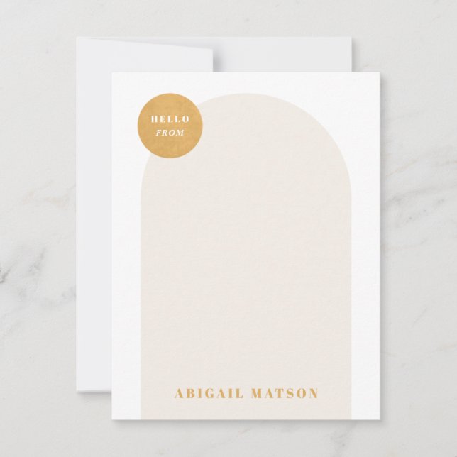 Tarjeta de nota de la estatura del marco de arco m (Anverso)