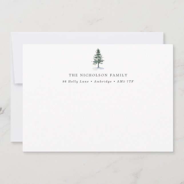 Tarjeta de nota de la familia de pinos rusos (Anverso)