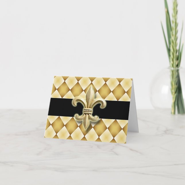 Tarjeta de nota de la flor de lis I (Anverso)