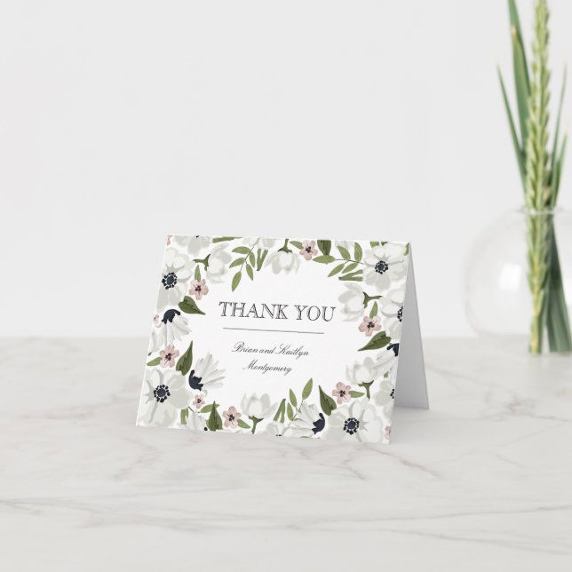 Tarjeta de nota de la floral encantadora (Anverso)