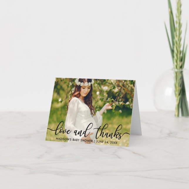 Tarjeta de nota de la foto del amor y de las (Anverso)