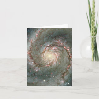 Tarjeta de nota de la galaxia espiral de M51