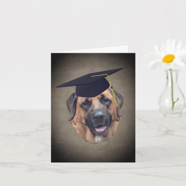 Tarjeta De Nota De La Gorra De Mastiff Dog In Grad (Planta pequeña)