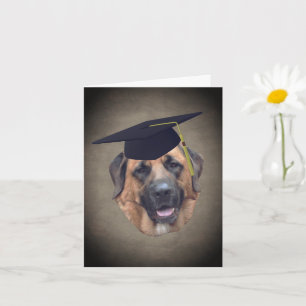 Tarjeta De Nota De La Gorra De Mastiff Dog In Grad