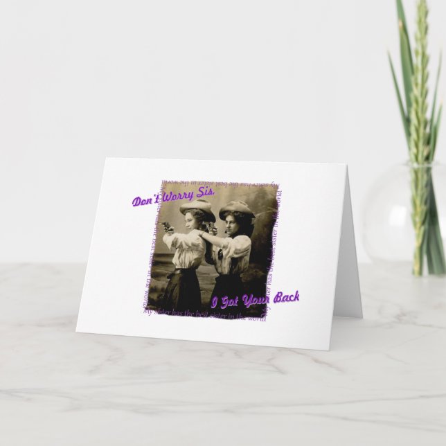 Tarjeta de nota de la hermana (Anverso)