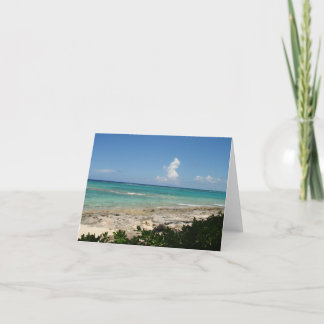 Tarjeta de nota de la isleta de Bahamas, en blanco