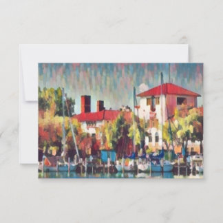 Tarjeta de nota de la laguna del Detroit Yacht Clu