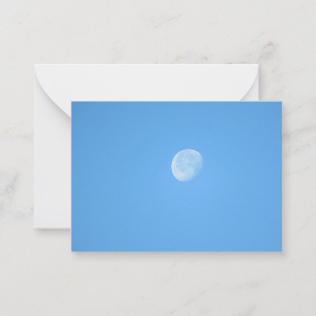 Tarjeta de nota de la luna azul (Anverso)