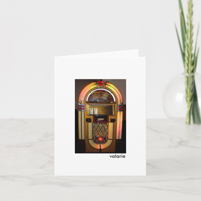 tarjeta de nota de la máquina tocadiscos (Anverso)