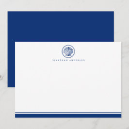 Tarjeta de nota de la marina náutica