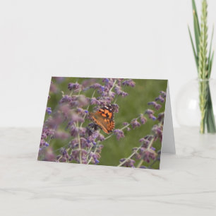 Tarjeta de nota de la mariposa