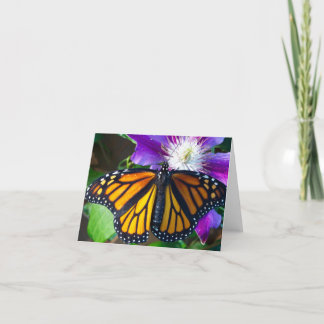 Tarjeta de nota de la mariposa del deslumbramiento