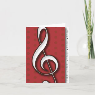 Tarjeta de nota de la música del Clef agudo