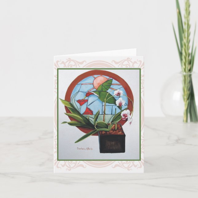 Tarjeta de nota de la orquídea (Anverso)