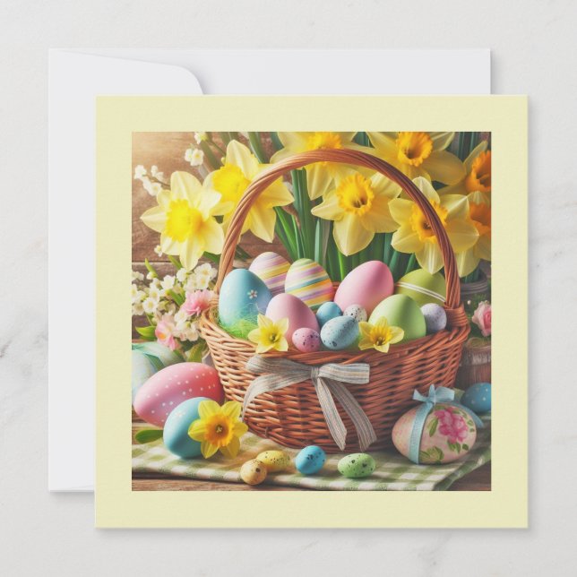 Tarjeta de nota de la pascua feliz (Anverso)