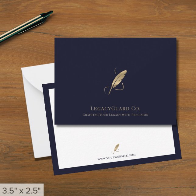 Tarjeta de nota de la propiedad Gold Quill (Subido por el creador)