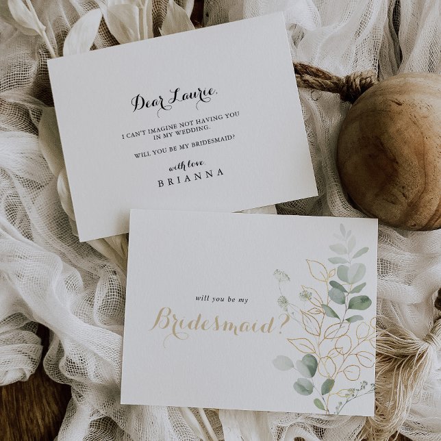 Tarjeta de nota de la propuesta de la dama de hono (Subido por el creador)