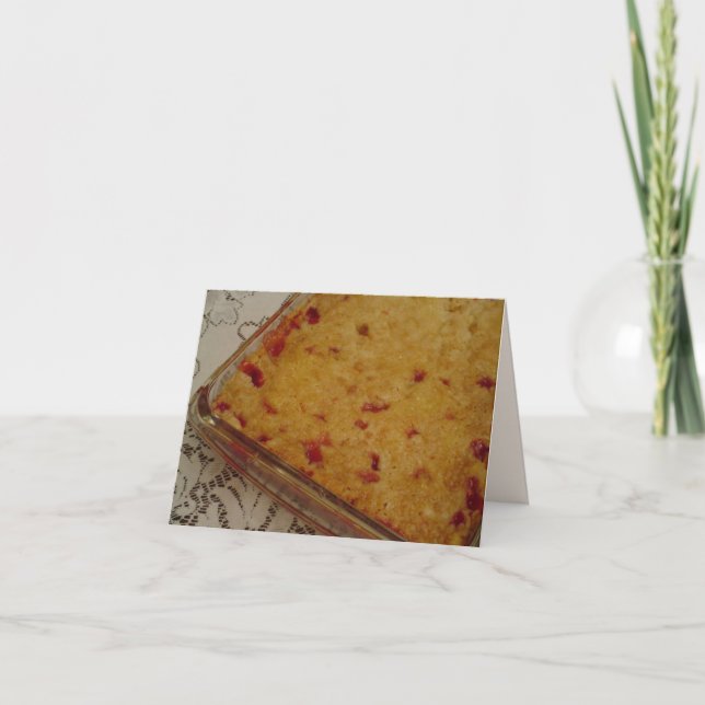 Tarjeta de nota de la receta de la torta de la (Anverso)