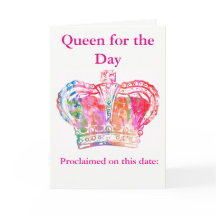 Tarjeta de nota de la Reina de Cumpleaños