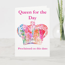 Tarjeta de nota de la Reina de Cumpleaños