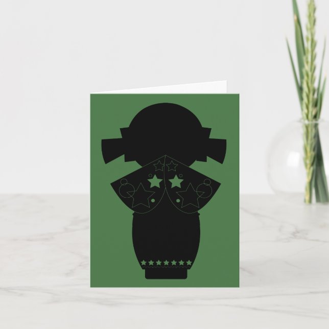 Tarjeta de nota de la silueta de la estrella de (Anverso)