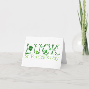 Tarjeta de nota de la suerte del Día de San Patric