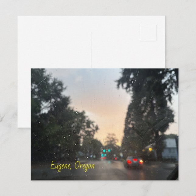 Tarjeta de nota de la tarjeta postal Eugene Oregon (Anverso / Reverso)