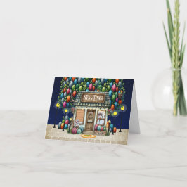 Tarjeta de nota de la tienda de costura o Gracias