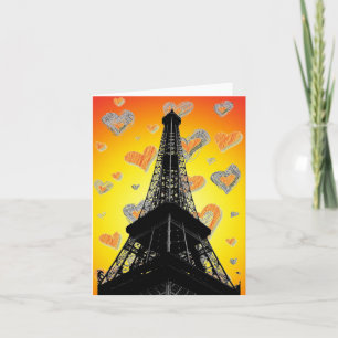 Tarjeta de Nota de la Torre Eifel