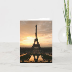 Tarjeta de nota de la torre Eiffel