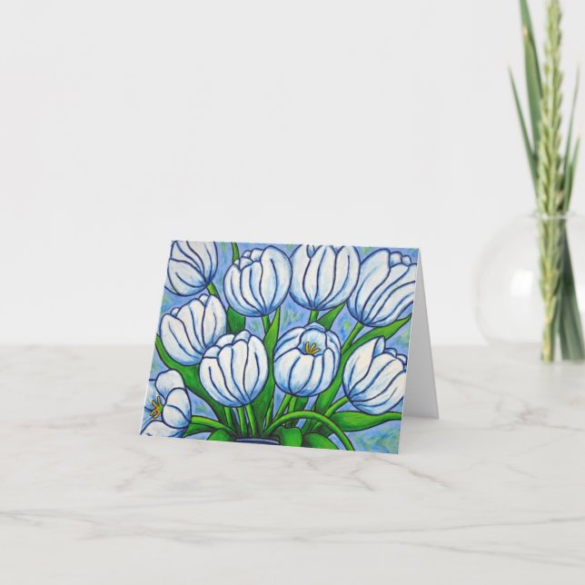 Tarjeta de nota de la tranquilidad del tulipán (Anverso)