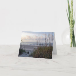 Tarjeta de nota de la trayectoria de la playa