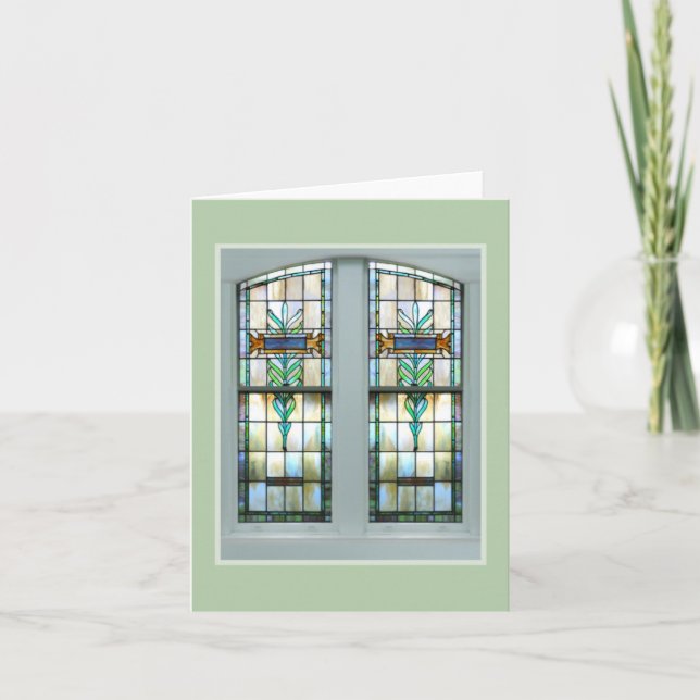 Tarjeta de nota de la ventana de la iglesia (Anverso)