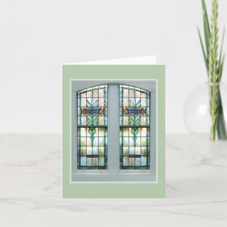 Tarjeta de nota de la ventana de la iglesia