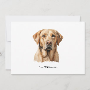 Tarjeta de nota de Labrador Retriever amarillo