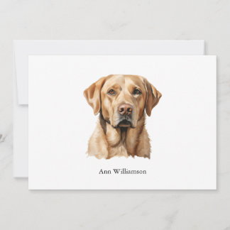 Tarjeta de nota de Labrador Retriever amarillo