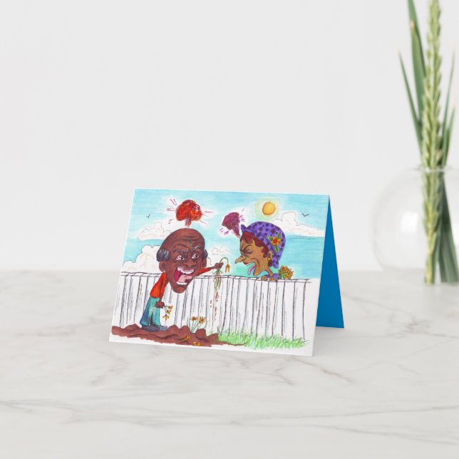 Tarjeta de nota de las buenas cercas para los veci (Anverso)