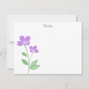 Tarjeta de nota de las estrellas de las flores de