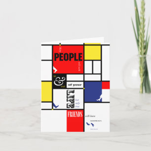 Tarjeta de nota de las huellas