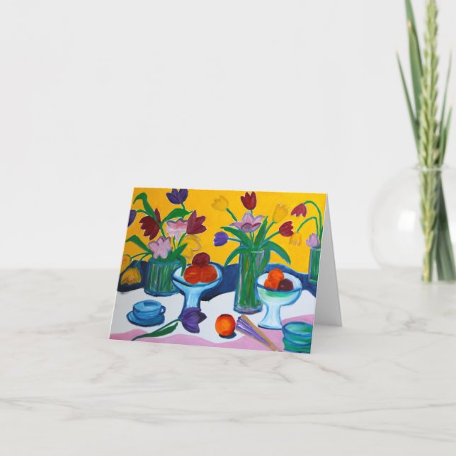 Tarjeta de nota de las manzanas de los naranjas de (Anverso)