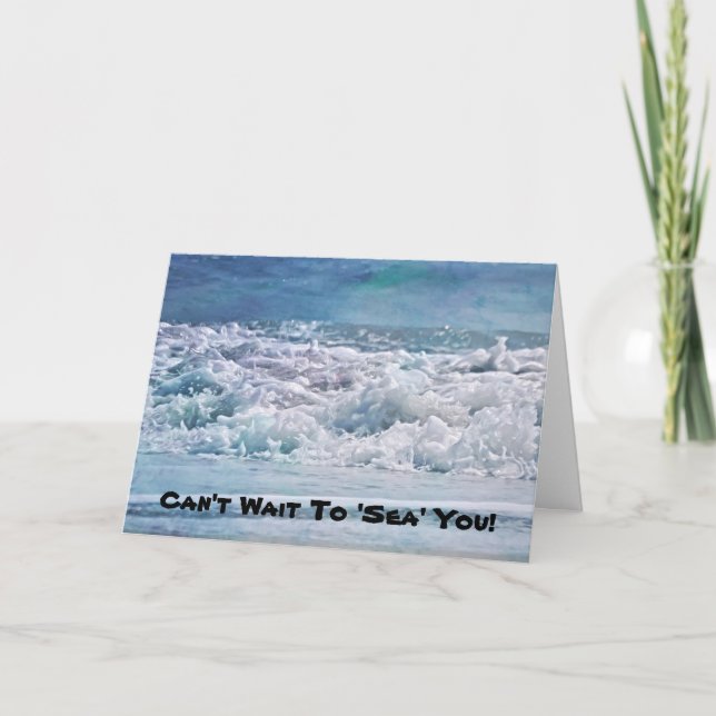 Tarjeta de nota de las olas del mar (Anverso)