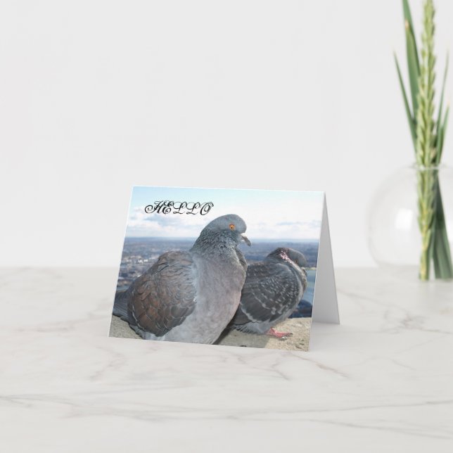 Tarjeta de nota de las palomas (Anverso)